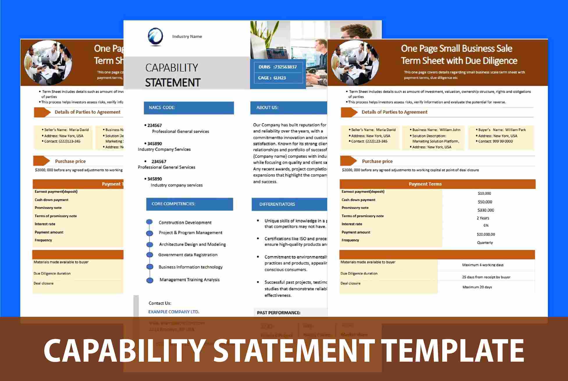 capability statement template